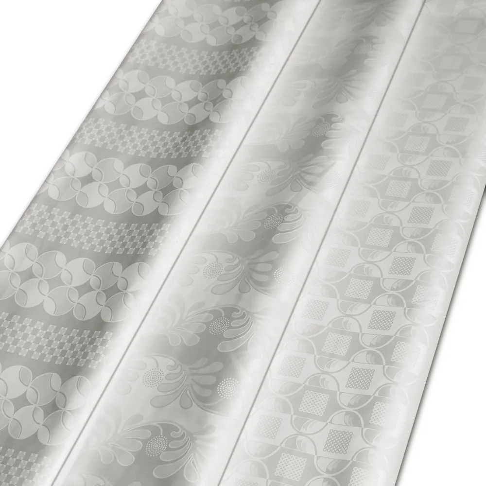 WHITE Морская парча ткань хлопок Базен Riche Getzner Африканский Базен Riche ткань высокого качества 10 м/лот - Цвет: WHITE