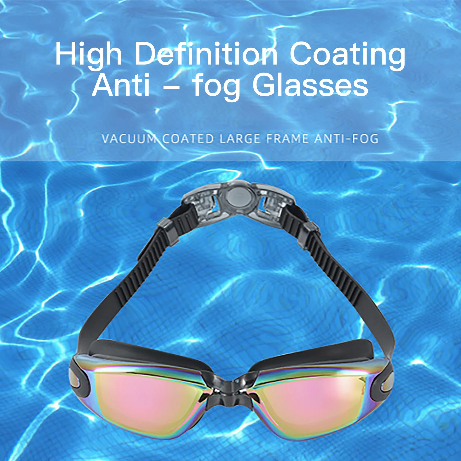 

Waterproof Goggles Glasses With Two Non-Slipping Silicone Straps Free Size Quality Guarantee Spectacles Swimming Goggles