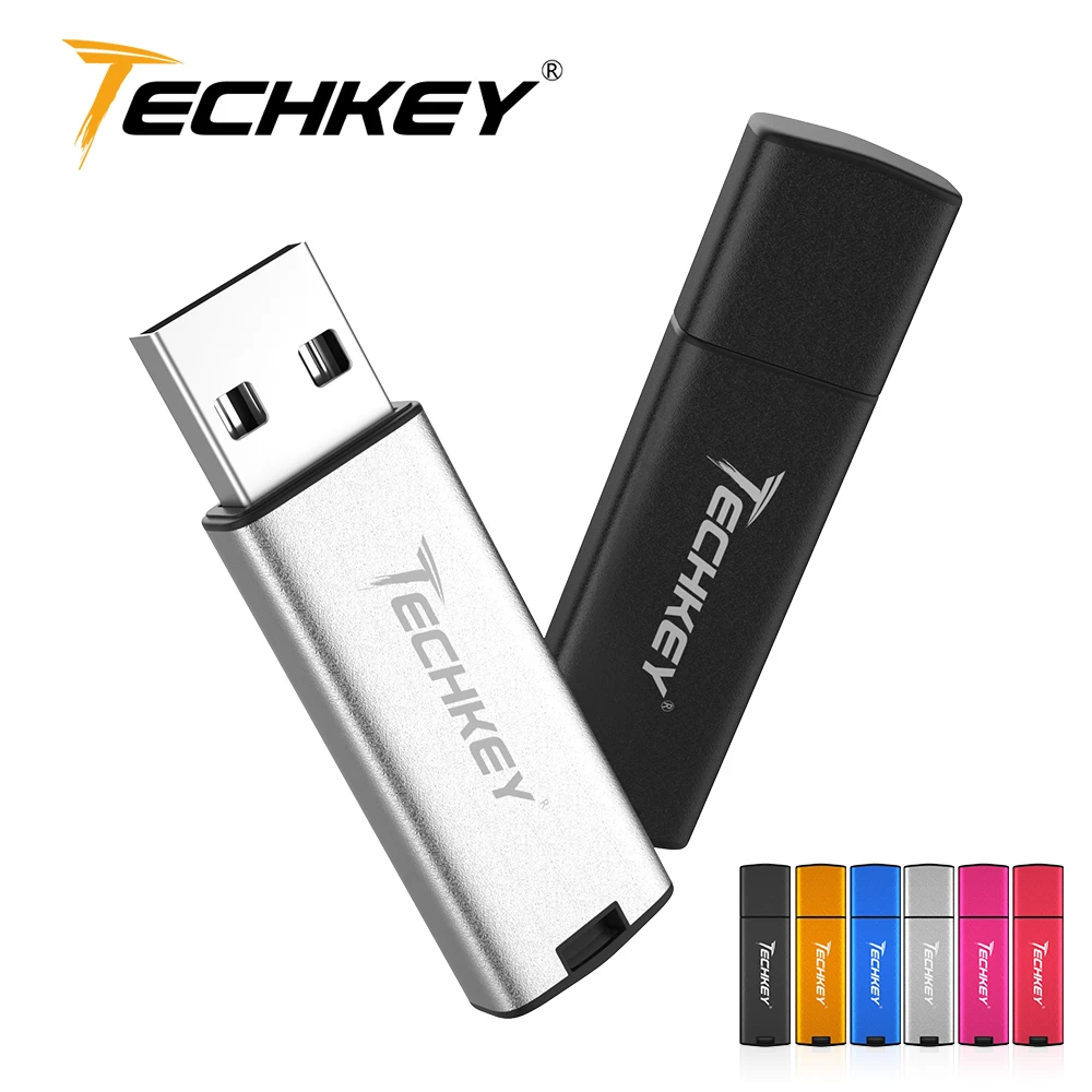 Флеш-накопитель Techkey цветное usb-Хранилище 4 ГБ 64 32 256 флешка высокого качества