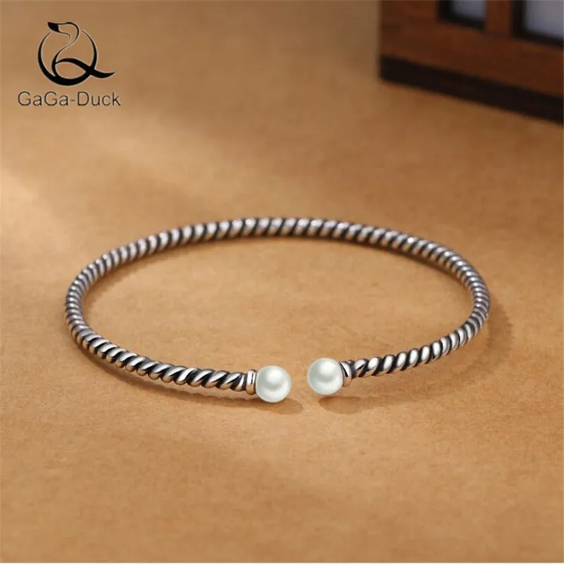 Новые тайские серебряные Ретро Ювелирные Браслеты Индивидуальные стандартные