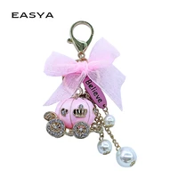easya cute princess pumpkin car keychain hangings car keyring or bag buckle cinderella pumpkin car keychain gift