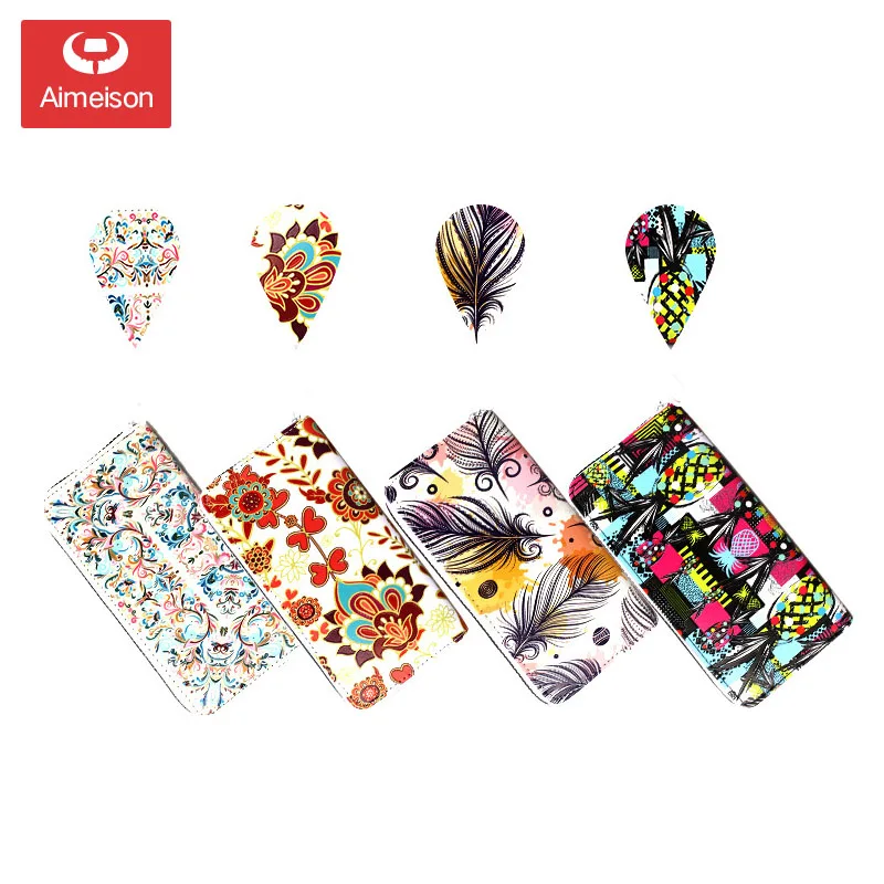 Кошелек ручной росписи с принтом короткий кошелек длиной Яркий Женский на молнии