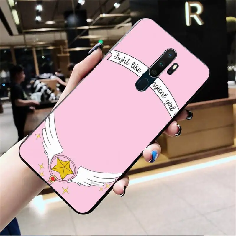 

CUTEWANAN Sakura Card Captor Sailor Moon Coque Shell Phone Case For Oppo A5 A9 2020 Reno2 z Renoace 3pro Realme5Pro