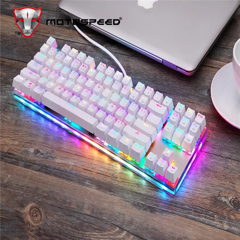 Оригинальная игровая клавиатура Motospeed K87S механическая проводная с USB 87 клавиш rgb