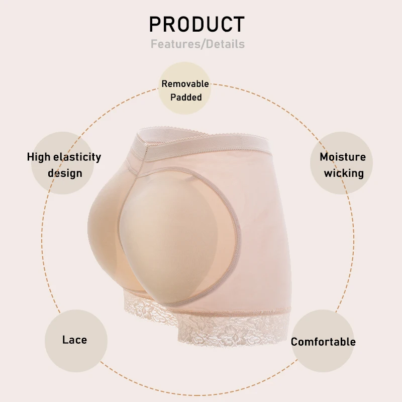 Поддельные задницы женские ягодицы и бедра Enhancer попой мягкий нижнее белье трусики тело Shaper Бесшовные попки лифтинг трусики Boyshorts Корректирующее белье