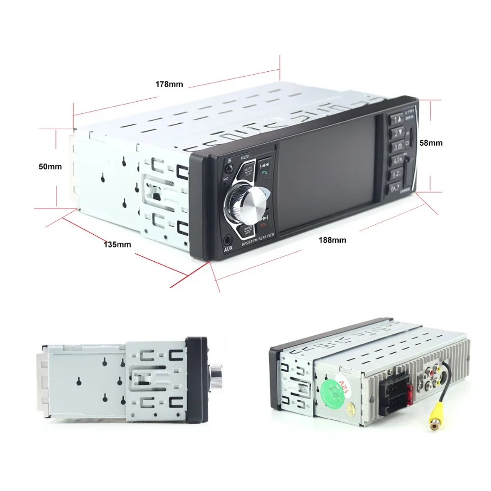 Автомобильная аудиосистема магнитола 12 В Bluetooth 1 DIN FM MP3 MP4 MP5 SD TF USB зарядное