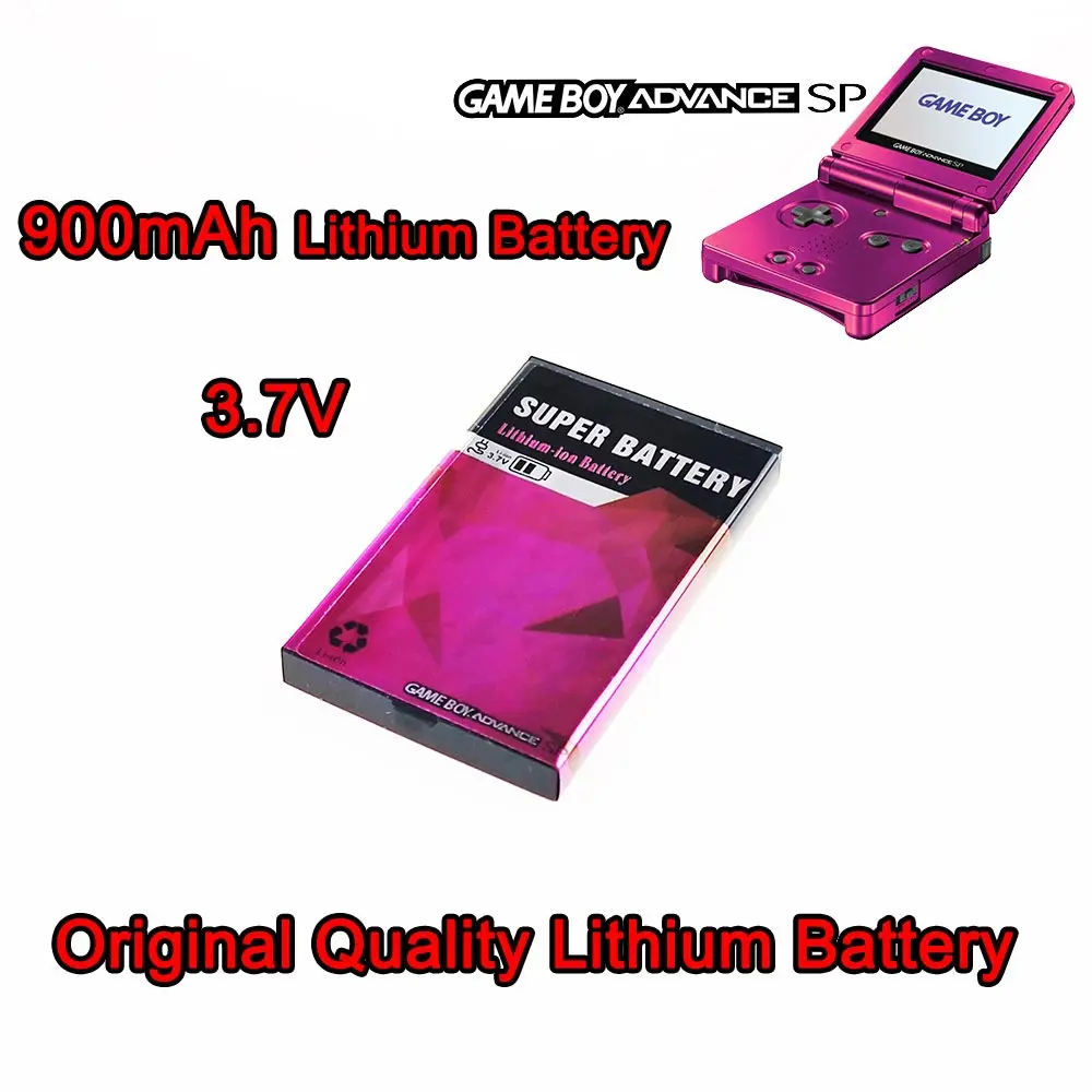 Перезаряжаемая литиевая батарея 3 7 в 900 мАч для GBA SP & NDS оригинальная