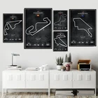 Пользовательский F1 гоночный автомобиль трек супер коллаж плакат настенная живопись картина Печать на холсте гостиная домашний декор