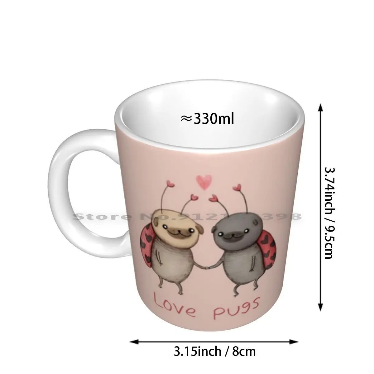 Керамические кружки Love Pugs кофейные чашки Кружка для молока и чая кружка любовных