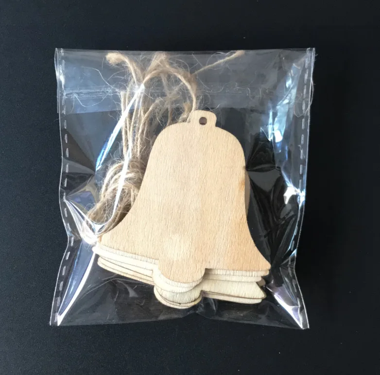 1 pcs 10 шт. Новогодняя натуральная Деревянная Рождественская елка орнамент деревянные висячие подвески подарки с изображением снежного лося рождественские украшения - Цвет: 1 pcs