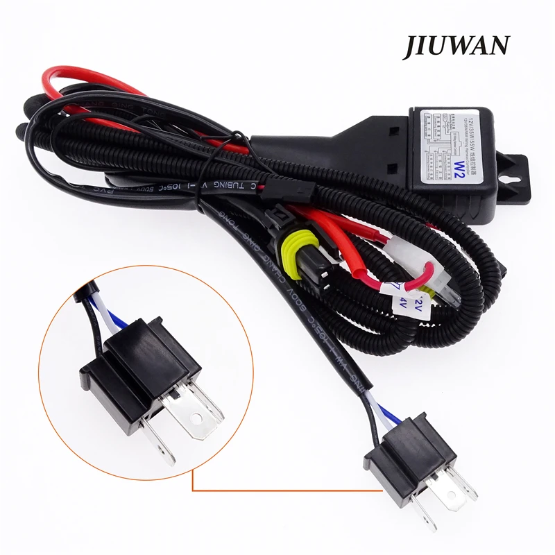 

1pc Xenon Light HID H4 H13 9007 Wire Harenss Socket Connector Lamp Control Line Group Change Light Beam Led Strip Light Parts