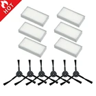 Набор боковых щеток для CHUWI ilife v5s, v5, x5 ilife, V3s, v3s pro, v3l, v5s pro, v50, BPfire, 6 боковых щеток, HEPA фильтр