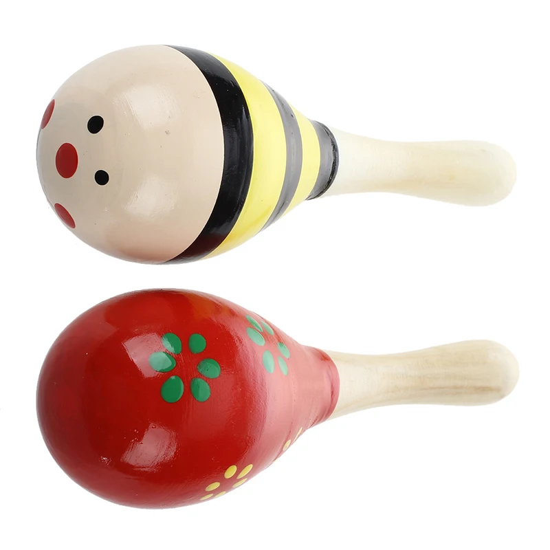 

2 деревянных музыкальных инструмента Maracas, игрушка для детей