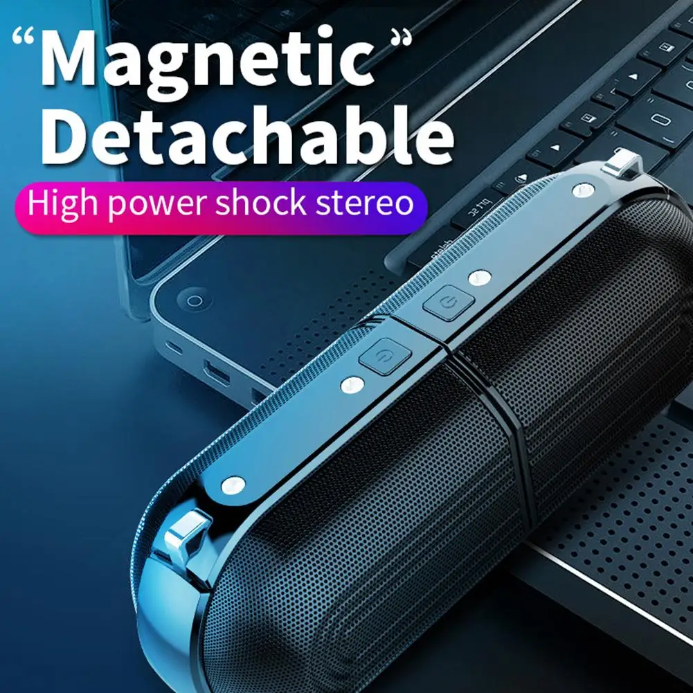OVEVO D20 водонепроницаемый магнитный динамик bluetooth сплит-Тип USB мини беспроводной bluetooth динамик 2 шт