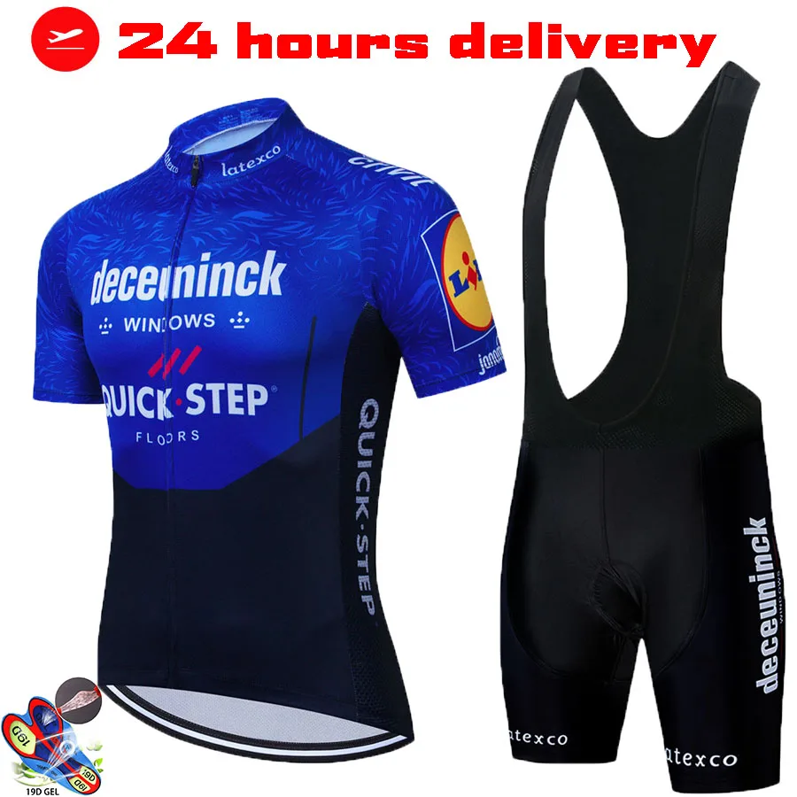 

Jersey 2021 Team Quick Step Summer Fleece Cycling Clothing MTB Cycling 19D Bib Pants Set Ropa Ciclismo Triathlon Cycling Kit