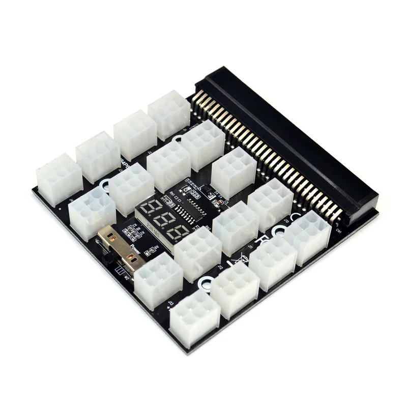 PCI-E 17x 6-контактная плата блока питания преобразователь адаптера 12 В для Ethernet BTC