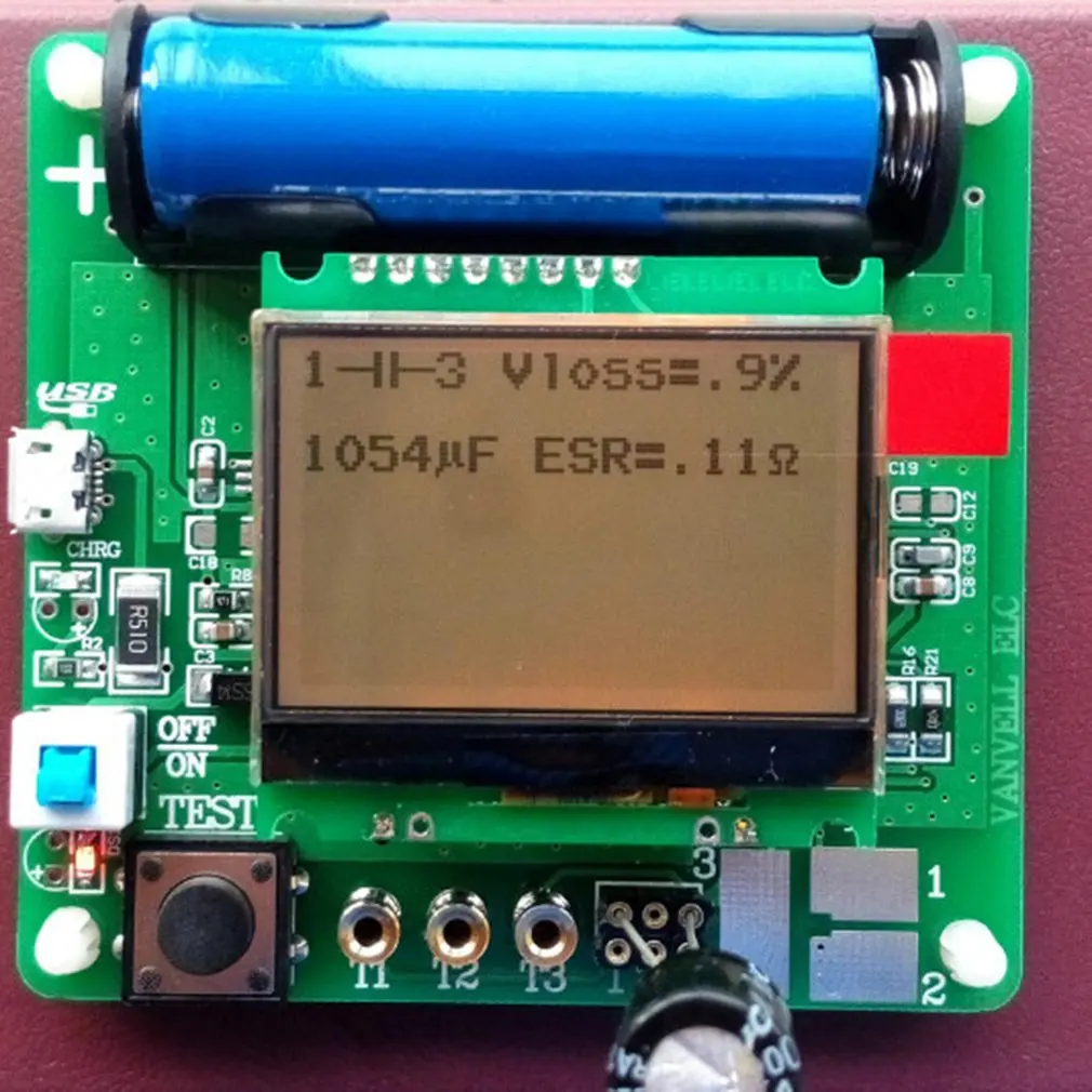 

Многофункциональный тестер индуктивности катушки конденсатора ESR Meter MG328, 3,7 в