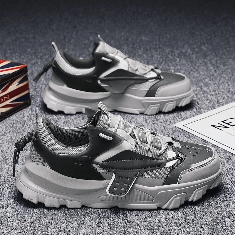

Fall Men's Daddy Shoes BreathableMesh Casual ShoesColor-blocking Thick Bottom Increasing Trendy Sports Men's Shoes mens shoes