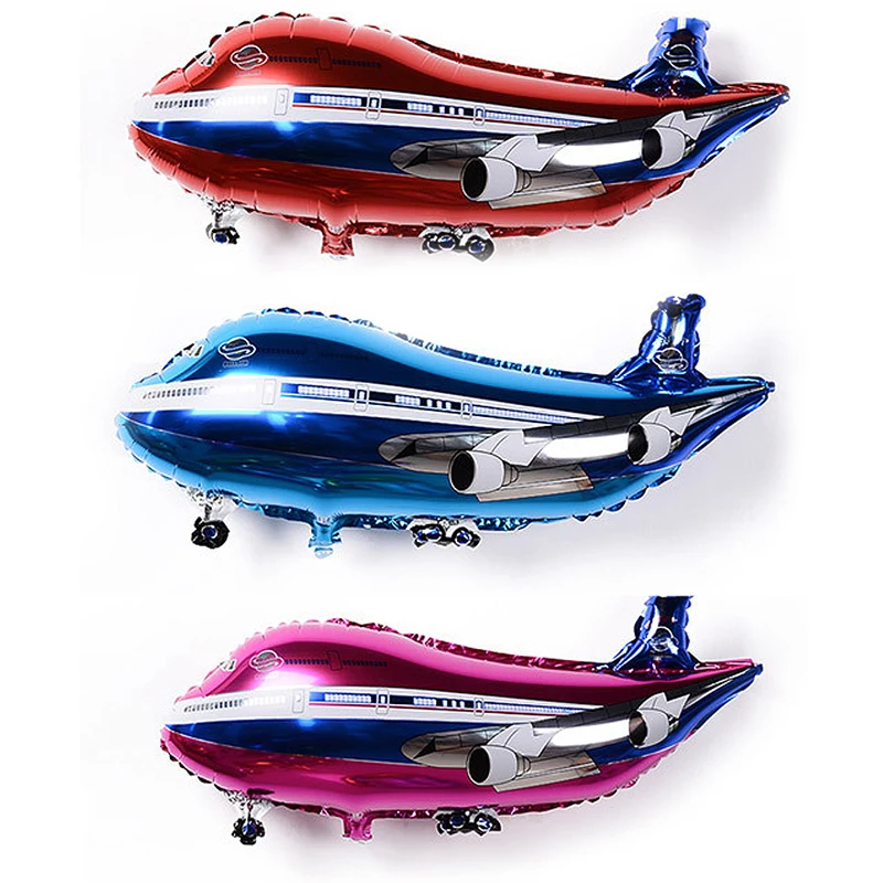 

Cartoon Airplane Balloon Children Toy Aluminum Foil Balloon Birthday Party Decoration Airliner Shaped Balloon