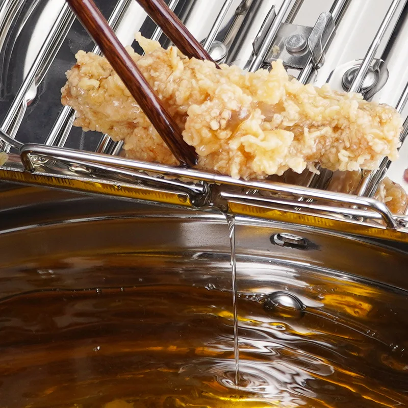 304 Толстая фритюрница из нержавеющей стали с контролем температуры домашняя