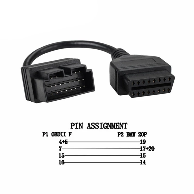 Кабель OBD2 для KIA диагностический инструмент 20 Pin-16 Pin OBDII считыватель кодов адаптер