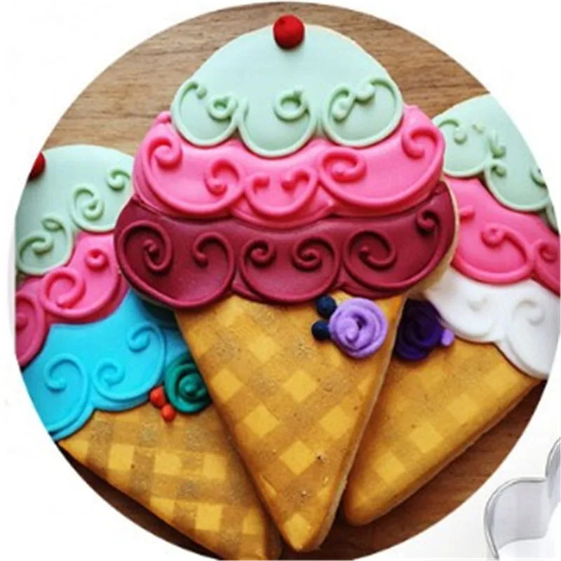 1 шт. Нержавеющая сталь мороженое Форма тортов украшения DIY Fondant (сахарная) Формы