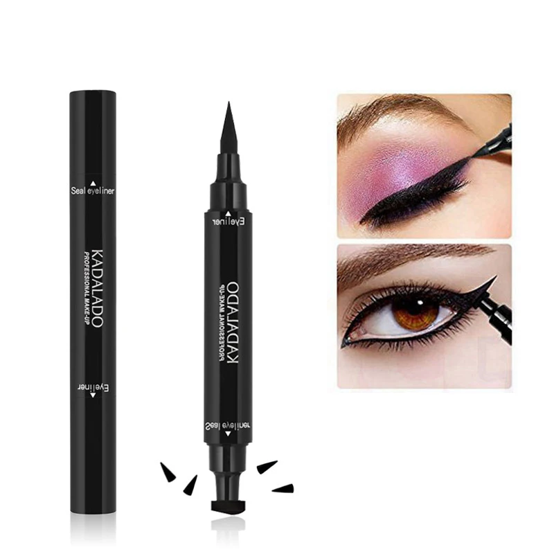 1 шт. зубная щетка с двумя головками и уплотнения черный цвет подводка для глаз