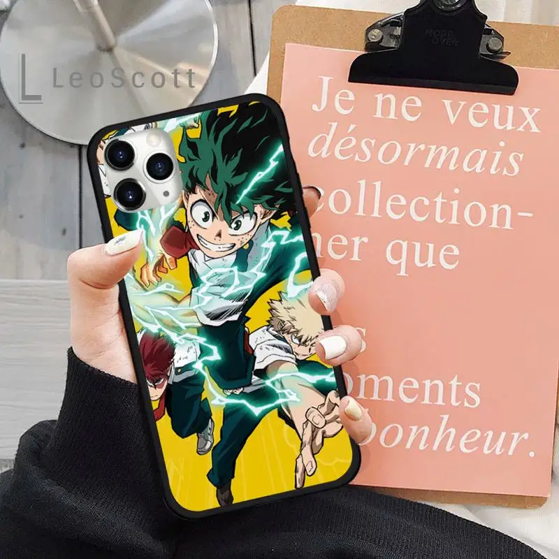 

Anime My Hero Deku Bakugou Academia Phone Cases for iPhone 11 12 pro XS MAX 8 7 6 6S Plus X 5S SE 2020 XR