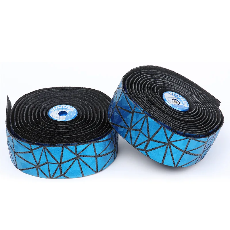 

Highway Bicycle Strap Strap Shock Absorption Sweat-absorbing Bicycle Colorful Metal Pattern Strap PU Material Wear-resistant