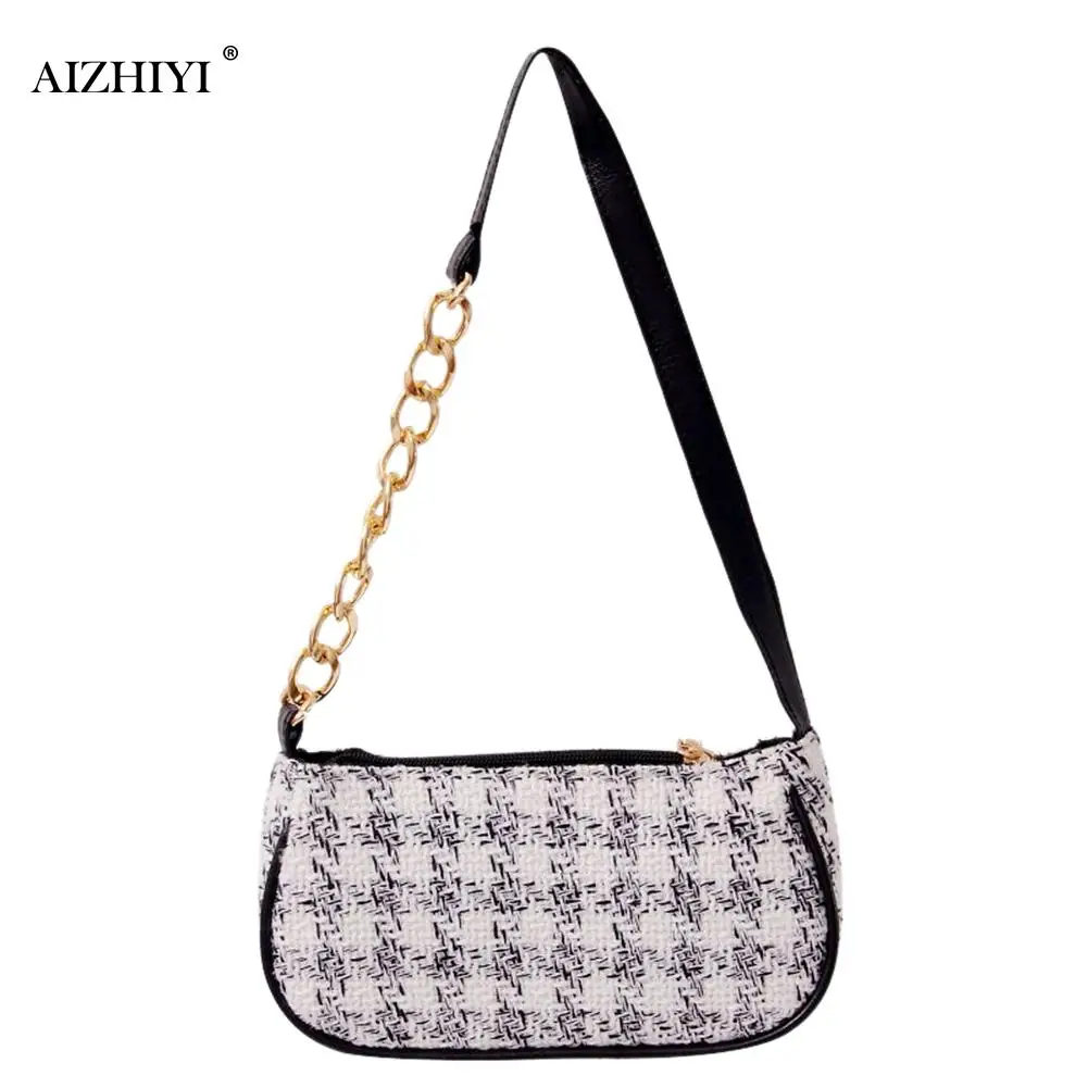

Fashion Exquisite Shopping Bag Woolen Shoulder Crossbody Bag Female Autumn Fashion Chain Totes Handbag Purse