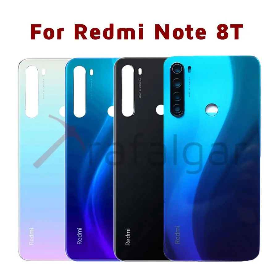 Задняя стеклянная крышка батарейного отсека для Xiaomi Redmi Note 8T задняя запасные