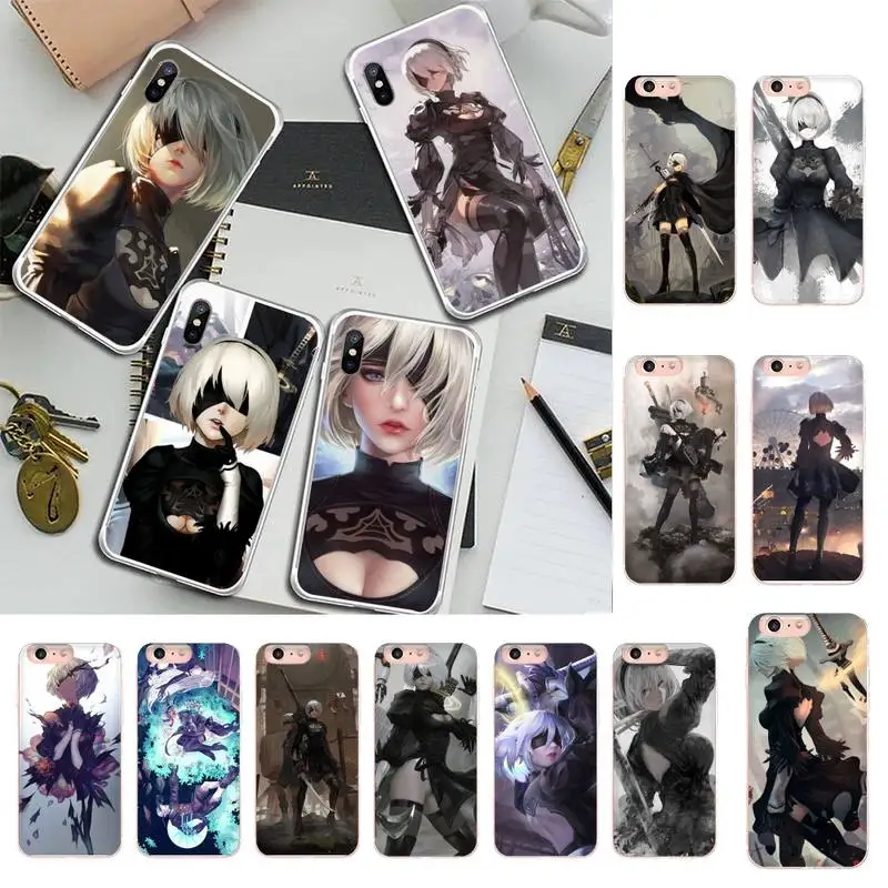 YNDFCNB Anime nier automata Phone Case for iPhone 11 12 13 mini pro XS MAX 8 7 6 6S Plus X 5S SE 2020 XR case