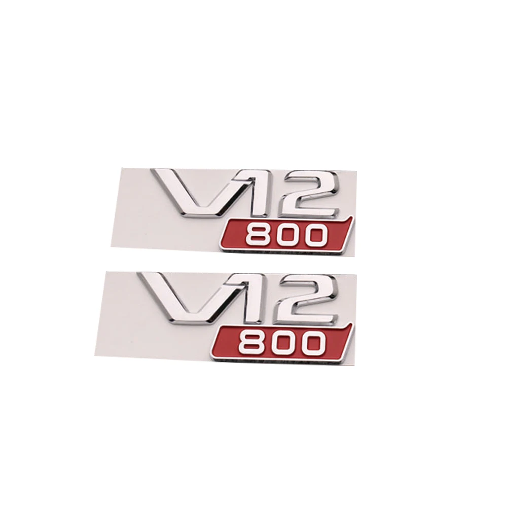 

2Pairs Chrome Car Side Sticker for Mercedes Benz AMG Brabus Maybach V12 700 800 900 Wing Fender Sticker Mercedes Accessories