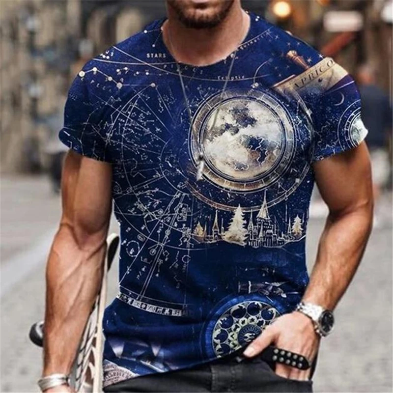 

Fun 3D Graphic T-shirt Casual Men's T-shirt Summer Fashion Top Breathable O-Neck T-shirt Men's Plus Size Streetwear