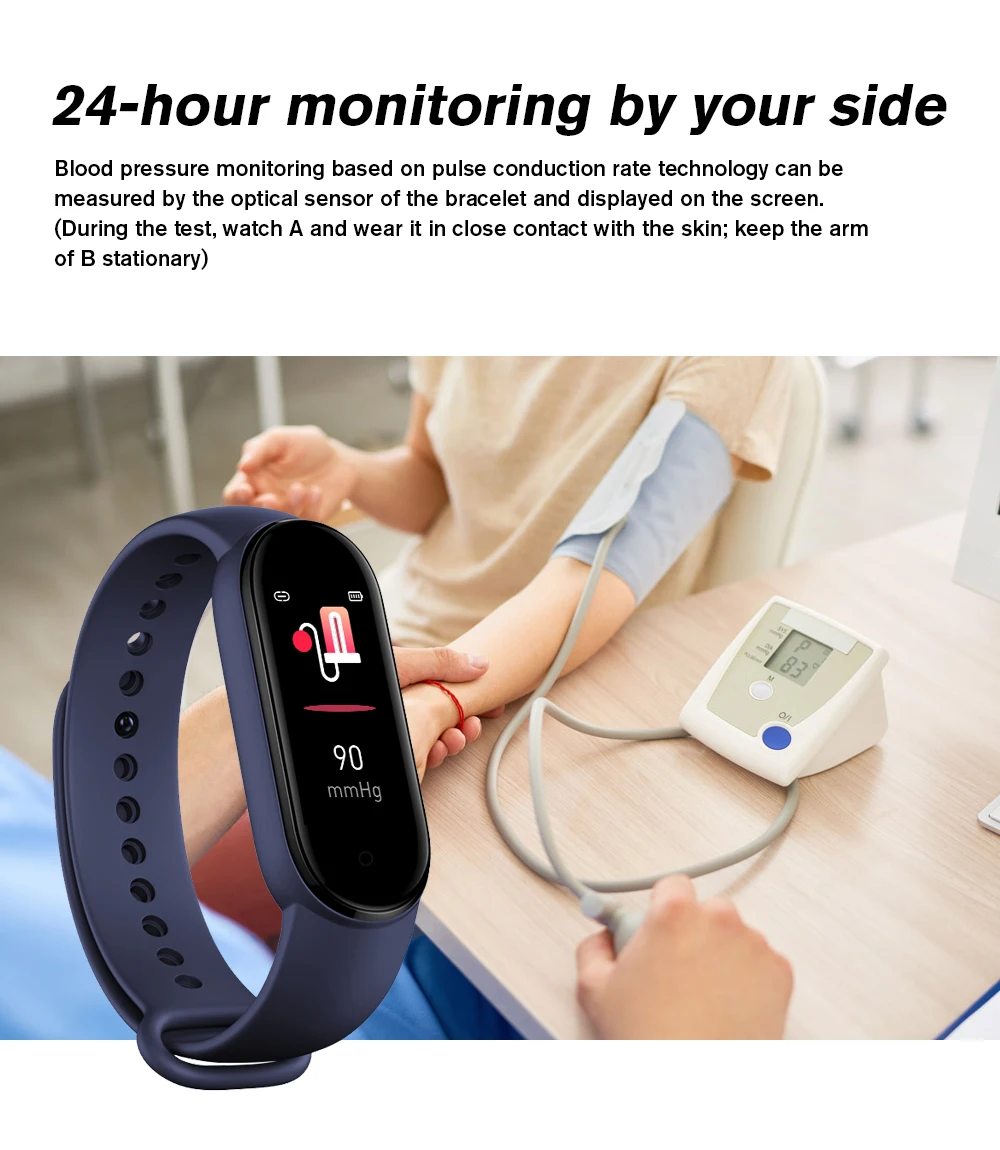 M5 Pro Smart Watches Men Women Smartwatch Blood Oxygen Fitness Traker IP68 Waterproof Real Heart Rate Monitoring Band Bracelet |