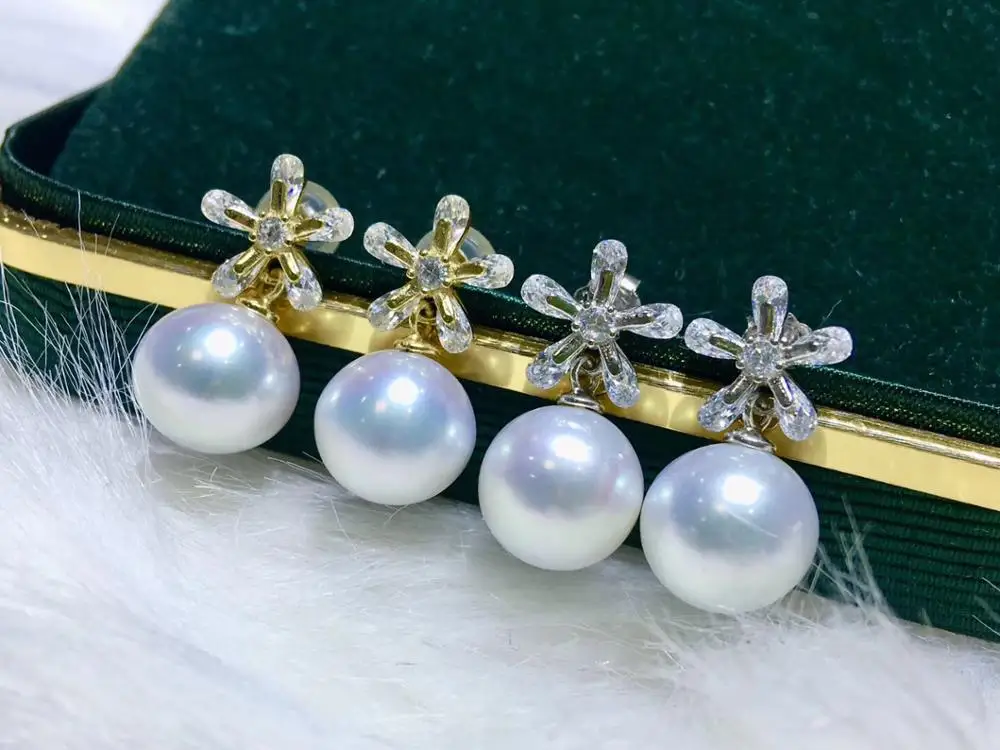 

Flower 925 Sterling Silver Earrings Mountings Setting Finding Jewelry Parts Fittings Accessories for Beads Pearls Stones Corals