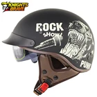 Мотоциклетный шлем SOMAN для мужчин и женщин, винтажный Ретро шлем с открытым лицом для мотогонок, аксессуары для езды на мотоцикле