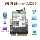 Мини PCI-E Wifi 6E адаптер Intel AX210 Bluetooth 5,2 Wifi 6 карт 2,4G 5 ГГц 6 ГГц беспроводной 3000 Мбитс AX210NGW 802.11axac 160 МГц