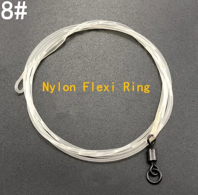 Nylon Ring swivel 1 м плетеная/фторуглеродная/нейлоновая леска для ловли карпа, свинцовая леска для ловли карпа с спиннером, быстросменная вертлюга, свинцовое ядро, крючок для ловли карпа - Цвет: Nylon Ring swivel