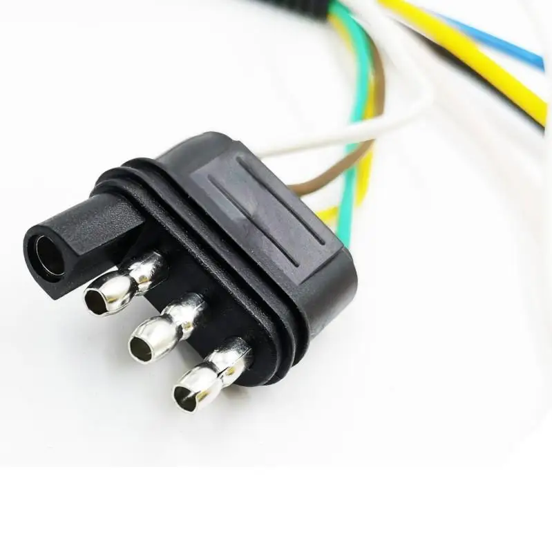 

4-pin To 7-pin Socket for Trailer Light Plug Plastic Wire Harness Lighting Power Converter Adapter Car Automotive Accessories