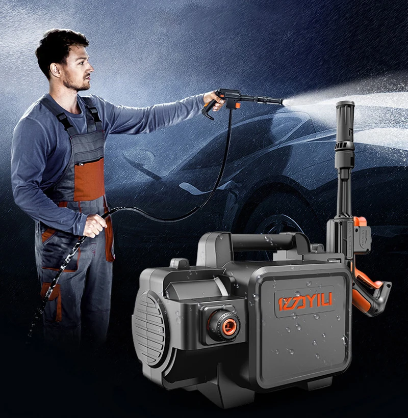 Pаспродажа Высококачественная стиральная машина для дома, 220 В, мойка высокого давления, мойка автомобиля, Портативная стиральная машина, насос 1400 Вт