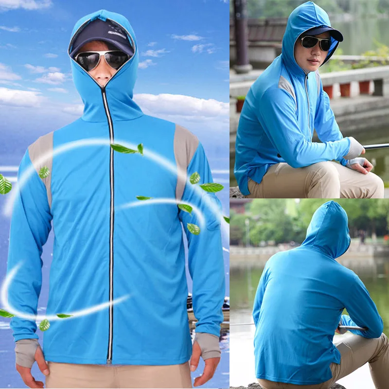 

Уличные рыболовные рубашки с длинным рукавом Солнцезащитная одежда с защитой от УФ-лучей худи