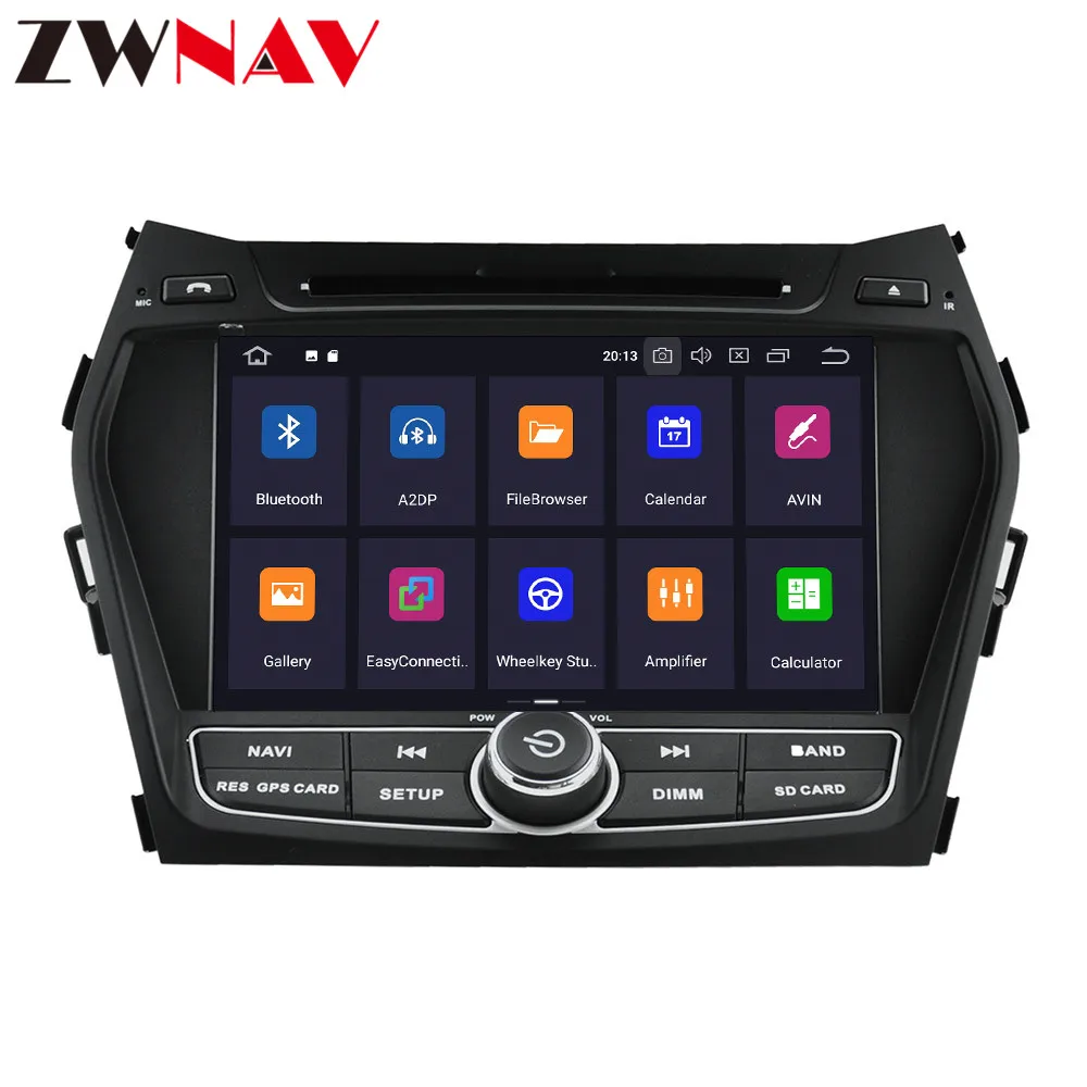 DSP android 9,1 автомобильный dvd мультимедийный плеер для hyundai IX45 Santa fe 2013 GPS для автомобиля, стерео навигация автомобильное радио магнитофон