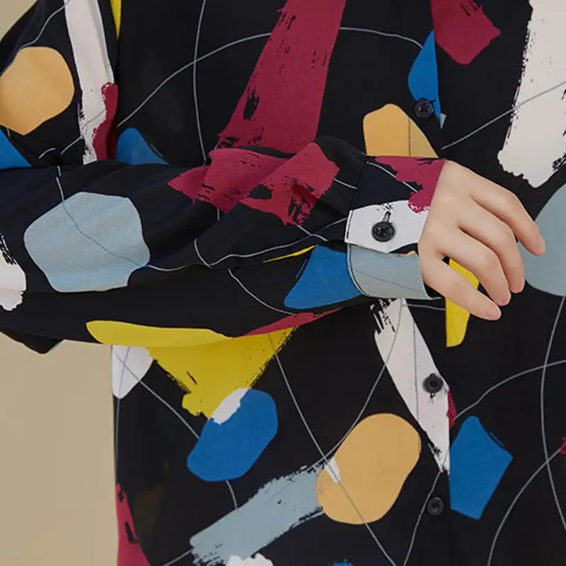 

Plus Size Boho Chiffon Shirt Summer Women Casual Ladies Shirts Print Long Sleeve Korean Spring Shirt blusas mujer de moda 2020