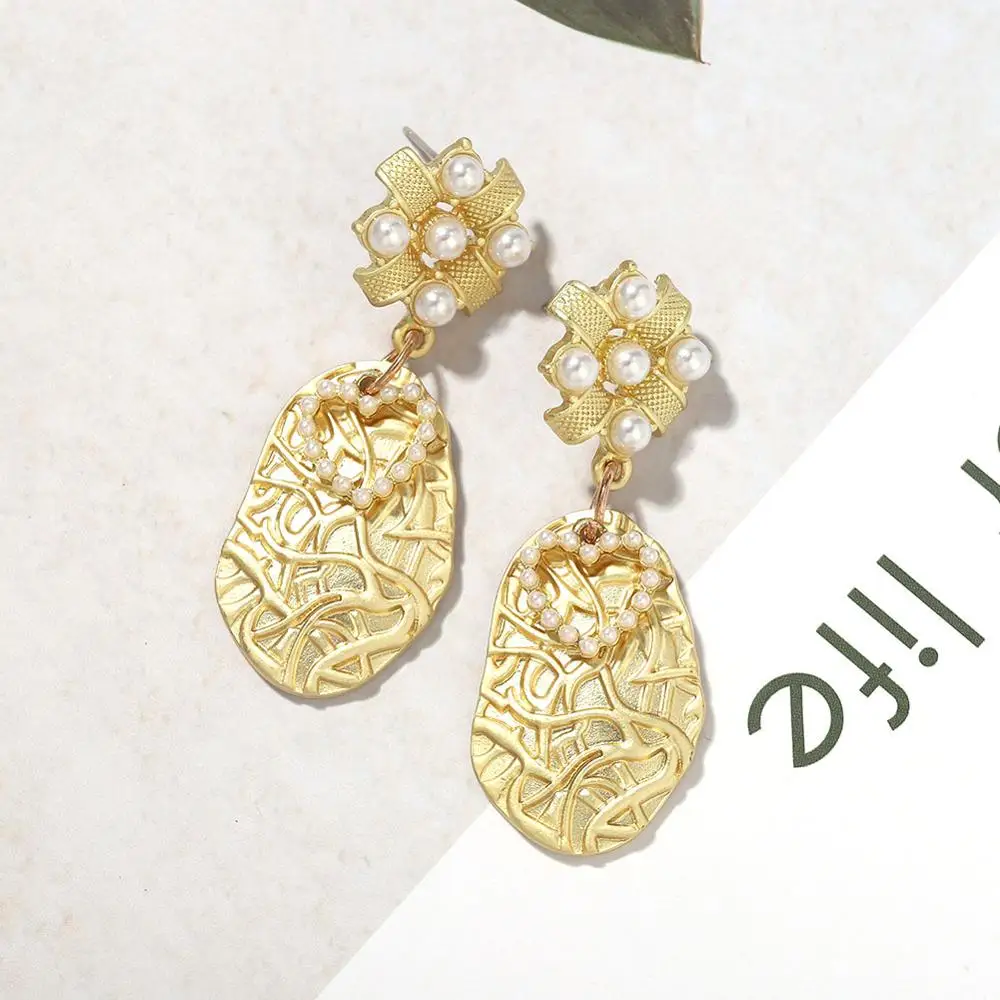 

Girlgo Vintage 16 Design Gilded Drop Earrings For Women Charm Elegant Classic MetalEarrings Trendy Christmas Prom Gifts Jewelry