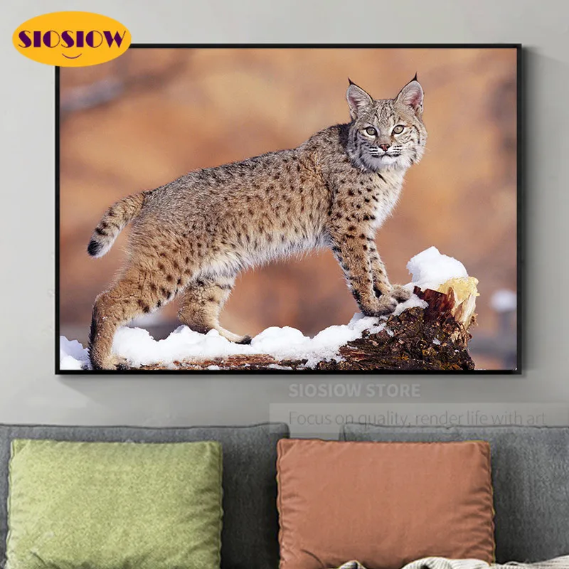 

5d Diy алмазная живопись диких Животные Рысь Полный Круглый квадратный 3d Алмазная мозаика Вышивка крестом Наборы Декор для дома комнаты подар...