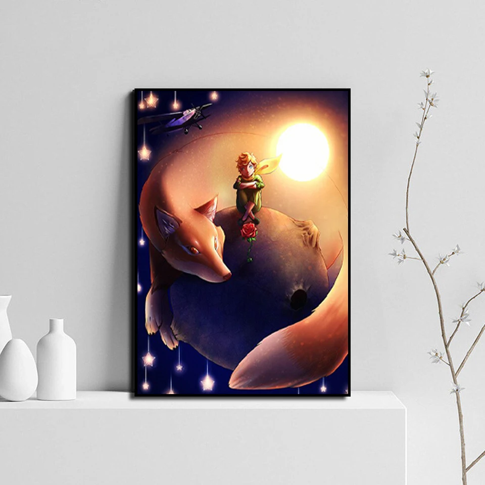 Постер с изображением Маленького принца Картина на холсте какуна розы лисы