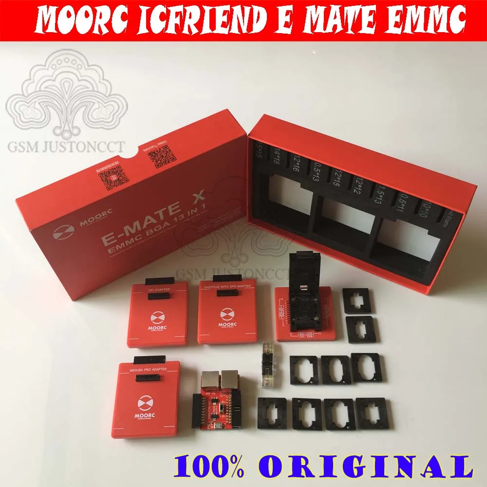

MOORC-High Speed E-Mate Box EMATE EMATE, BGA, 13in 1, for 100, 136, 168, 153, 169, 162, 186, 221, 529, 254, Easy Jtag Plus, New