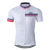 usa star stripe flag pro cycling jerseys white unisex short sleeve cycling jersey clothing apparel quick dry moisture wicking