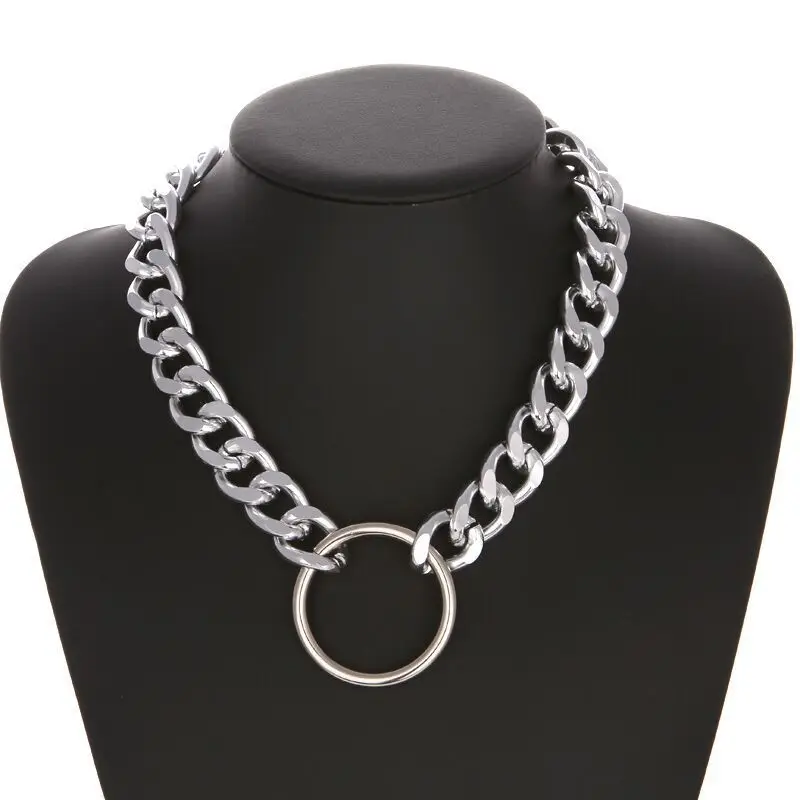 Готическое длинное ожерелье-чокер с цепочкой для женщин и мужчин массивное